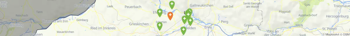 Map view for Pharmacies emergency services nearby Kirchberg-Thening (Linz  (Land), Oberösterreich)